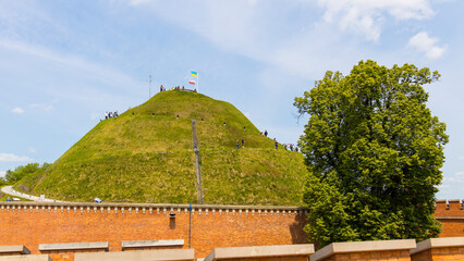 Kościuszko hill and fort is one of many historic lookout hills around Krakow in Poland
