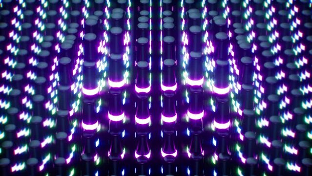 Bouncing neon light sticks vj loop