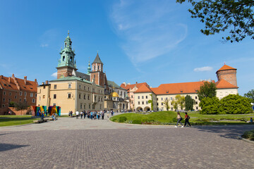 Fototapeta na wymiar Krakow, Poland - Wawel cathedral in the historic old town as part of the Unesco World Heritage