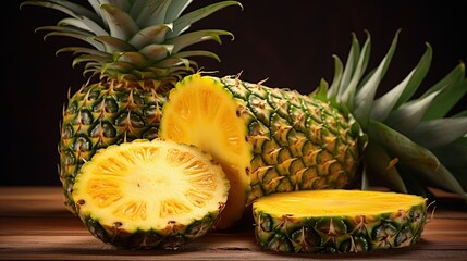 Fresh ripe pineapple fruit