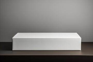 Pristine Blank White Box Packaging Mockup with Sharp Edges Created with Generative AI