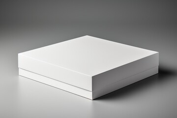 Pristine Blank White Box Packaging Mockup with Sharp Edges Created with Generative AI