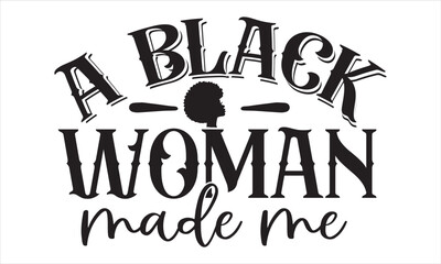 Black Woman SVG Design Template