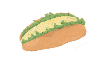 卵サンドのイラスト素材