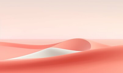  a desert scene with a pink sky and a white sand dune.  generative ai - obrazy, fototapety, plakaty