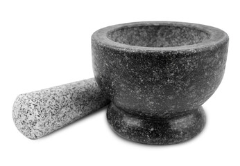 The Mortar and Pestle isolated on white background, Saved clipping path.
