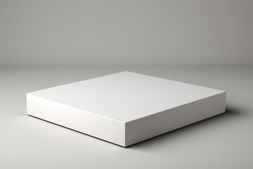 Pristine Blank White Box Packaging Mockup with Sharp Edges Created with Generative AI