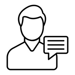 Consult Thin Line Icon