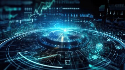 Blue information technology background material
