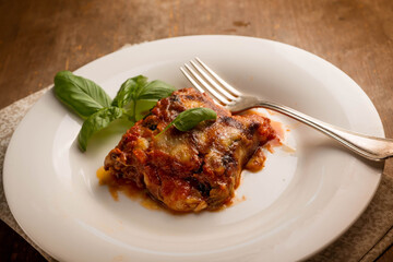 eggplants parmigiana, traditional italian recipe