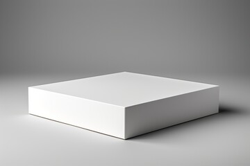 Pristine Blank White Box Packaging Mockup with Sharp Edges Created with Generative AI