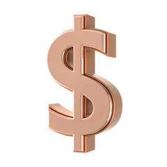 Symbol Dollar 3d render