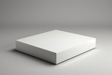 Pristine Blank White Box Packaging Mockup with Sharp Edges Created with Generative AI