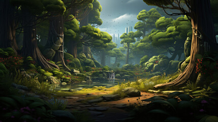 Forest love background
