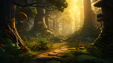 Forest love background