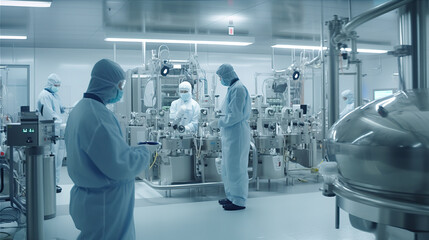 modern pharmaceutical manufacturers standard clean Inside the sterile room