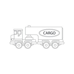 Line vector icon with toys car. Engaging and interactive toys that spark creativity and imagination. Designed for kids. Encourage playtime and ignite the joy of discovery with popular children's toys.