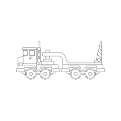 Line vector icon with toys car. Engaging and interactive toys that spark creativity and imagination. Designed for kids. Encourage playtime and ignite the joy of discovery with popular children's toys.