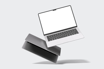 Laptop mockup with blank screen