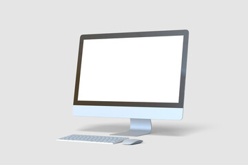 Computer monitor with blank screen