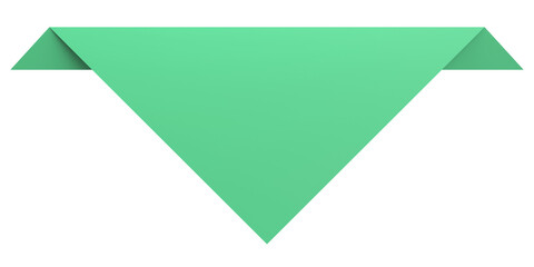 Corner label. Corner tag. 3D illustration.