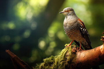 Cuckoo in the summer forest