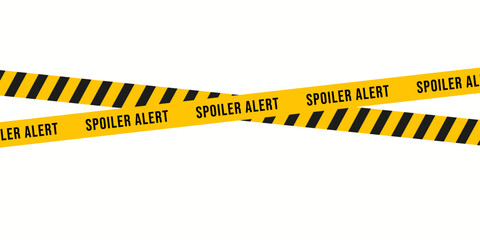 Spoiler alert tape. Isolated vector illustration on white background