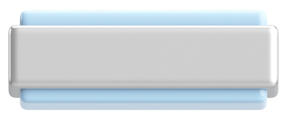 3D button. Empty button. 3D illustration.