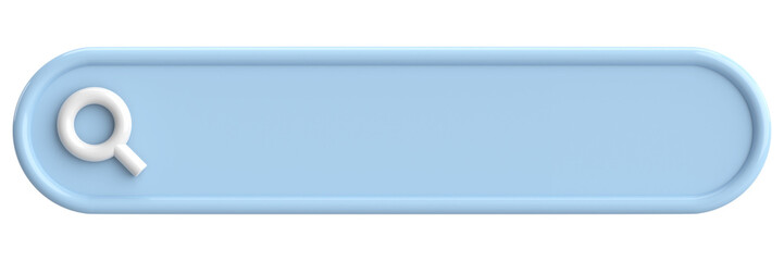 Search field. Search bar. 3D illustration.