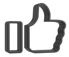 Like icon. Like button. 3D illustration.