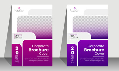Modern Corporate promotional business brochure cover design template or annual report template
