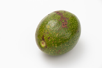 Avocado on white background. Fruits of Northern Thailand.