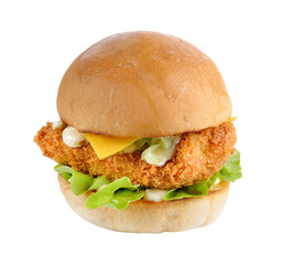 yummy Meat hamburger on transparent png