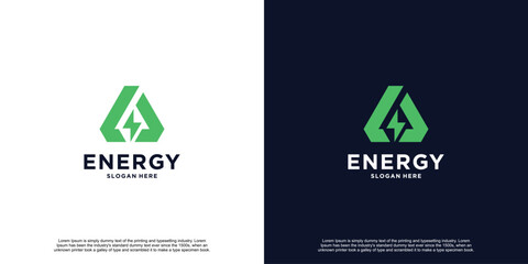 Initial Creative Energy Logo Design Inspiration