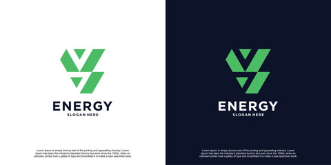 Modern Electric Initial Logo Design