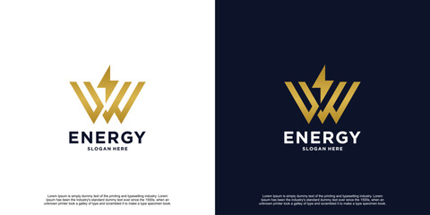 Modern Creative Thunder Initial Logo Design