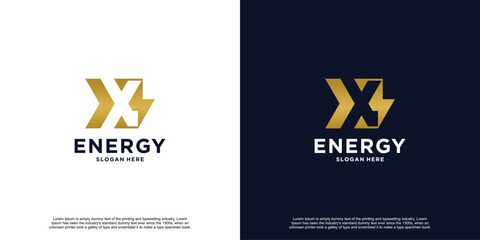 Modern Thunder Initial Logo Design