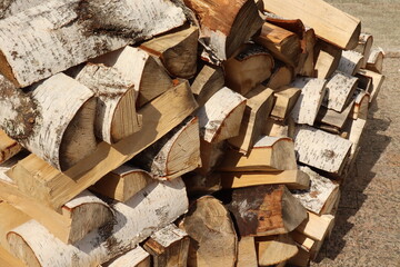 Birch, large firewood for fireplaces, saunas, stoves, baths