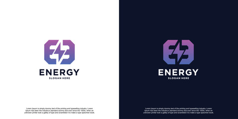 Luxury Premium Initial Electrical Energy Logo Design