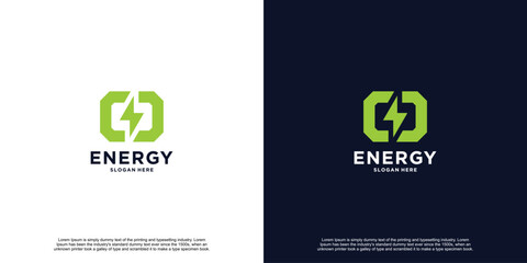 Initial Creative Thunder Energy Logo Design