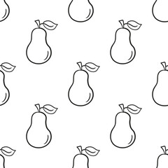 Seamless vector pattern with pears