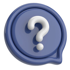 Question mark sign. 3D illustration.
