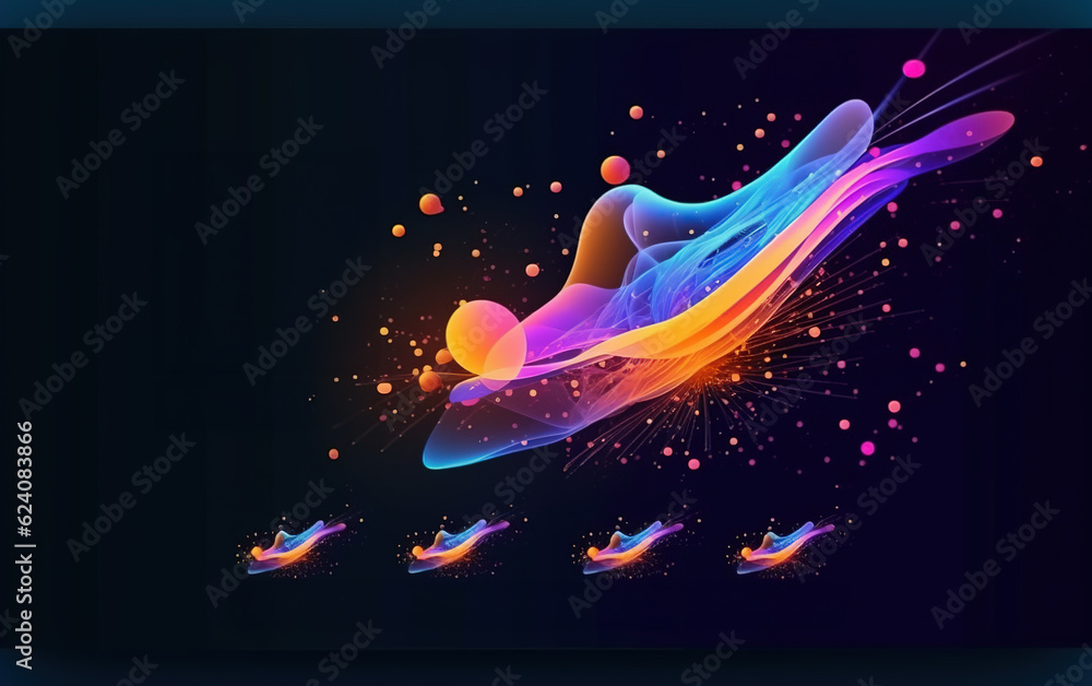 Poster curve abstract background,created with generative ai tecnology.