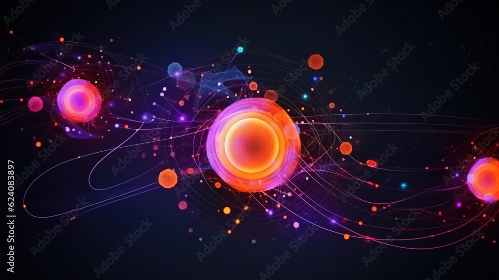 Poster Curve abstract background,created with generative ai tecnology.