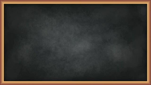 black chalkboard with looping texture animation, back to school concept, suitable for video explainer , 4K motion
