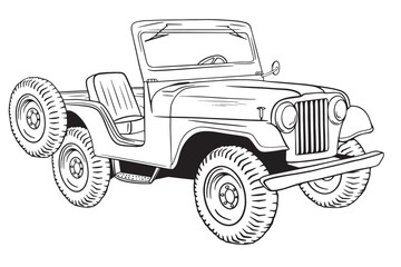 Illustration of vintage car vector