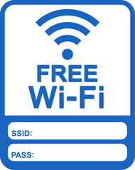 フリーWi-Fiの掲示パネル（Free wifi,） © ochikosan