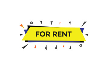 new for rent, level, sign, speech, bubble  banner,