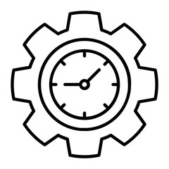 Time Management  Line Icon