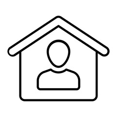 Remote Work Line Icon